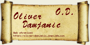 Oliver Damjanić vizit kartica